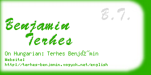 benjamin terhes business card